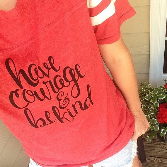 Have Courage Be Kind Football Tee.Unisex